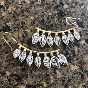 Stella and Dot Leaf Earrings